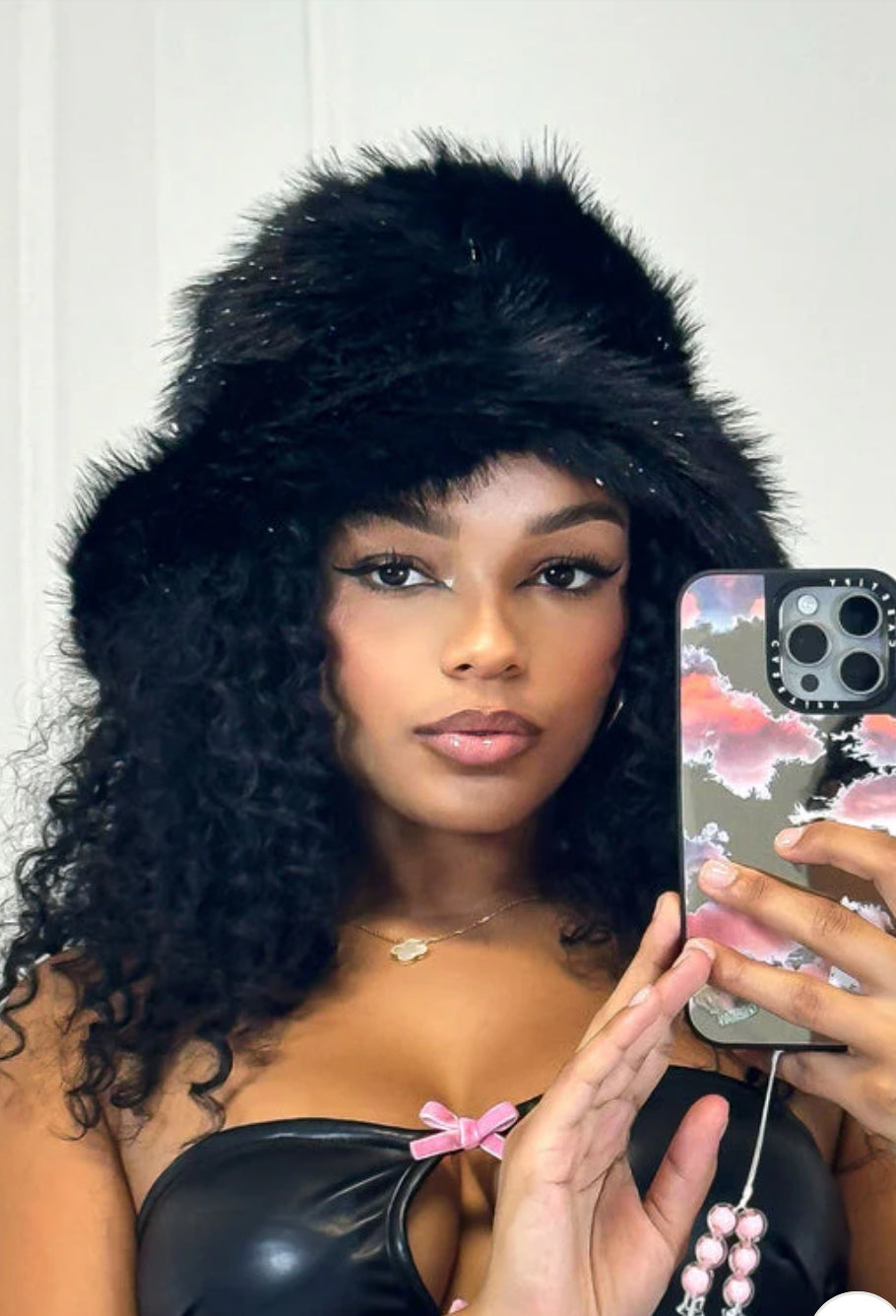 METALLIC FUR HATS