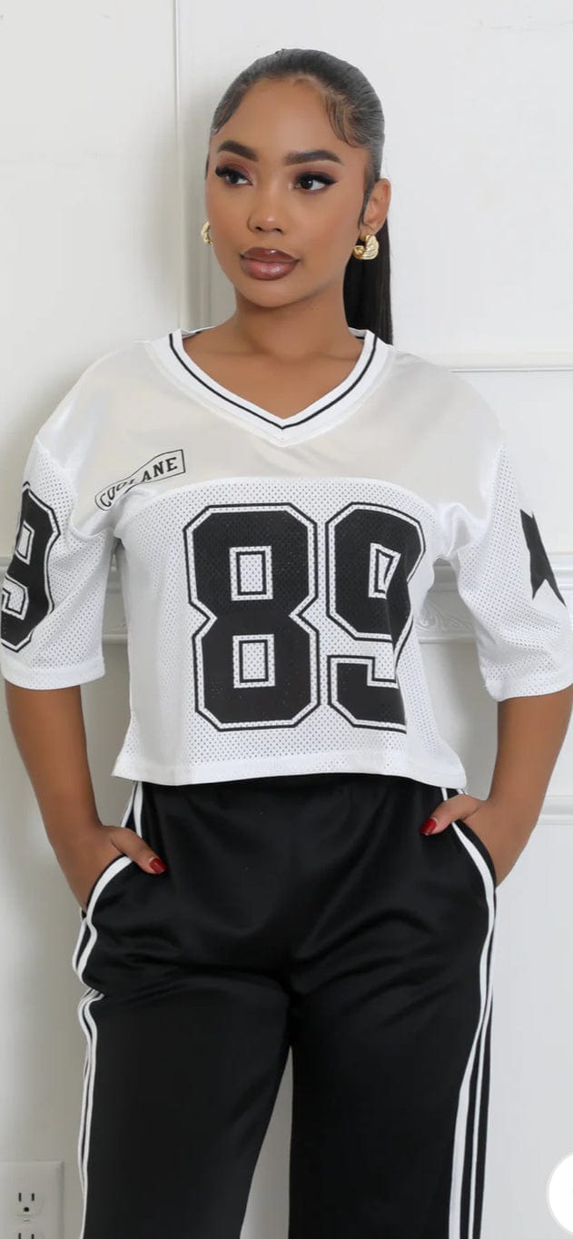 F.A.S.T Boutique "89" CROP JERSEY TOP