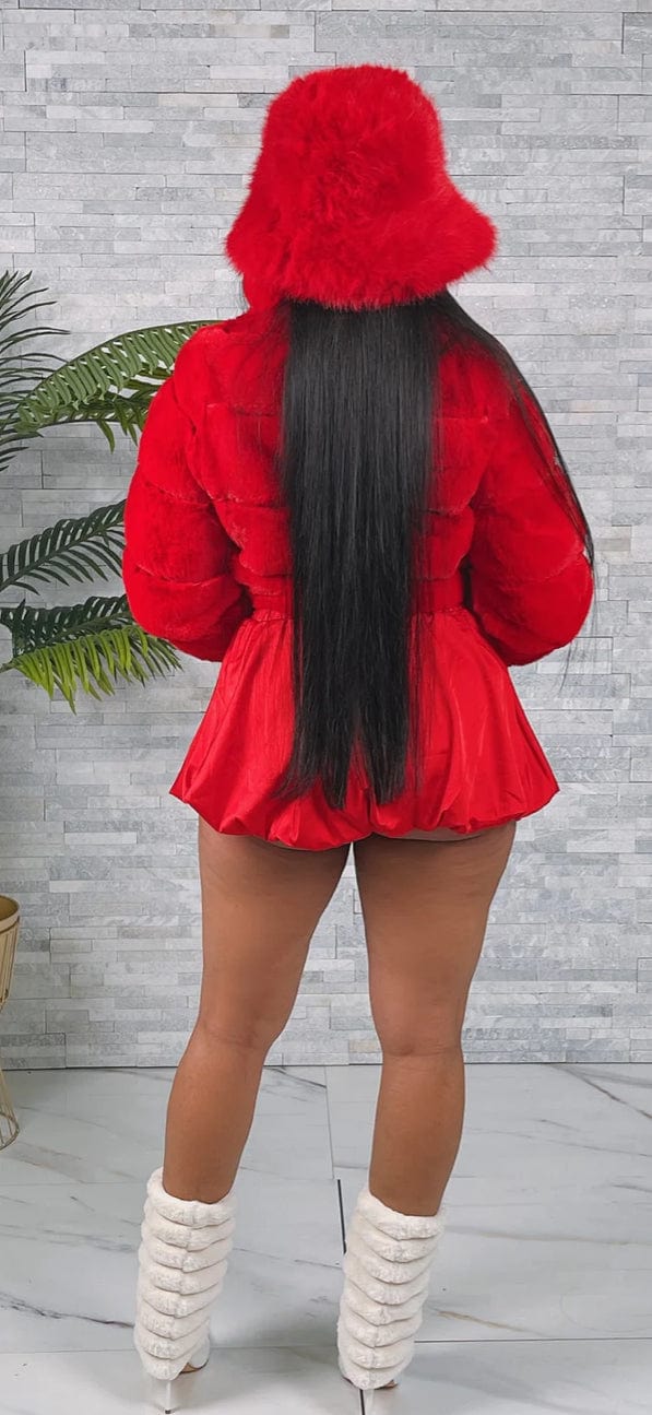 F.A.S.T Boutique ALL OVER FUR ZIP UP JACKET