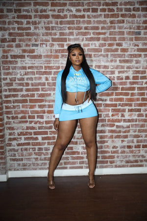 F.A.S.T Boutique CROP HOODIE & SKIRT SET
