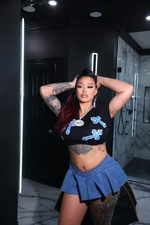 F.A.S.T Boutique DENIM MINI SKORT