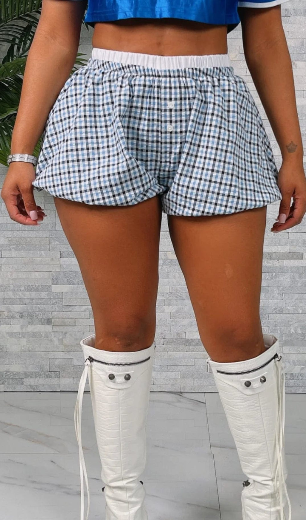 F.A.S.T Boutique ELASTIC WAIST BAND BUBBLE SHORTS