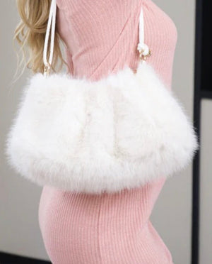 F.A.S.T Boutique FAUX FUR SHOULDER BAG(Pre-Order)