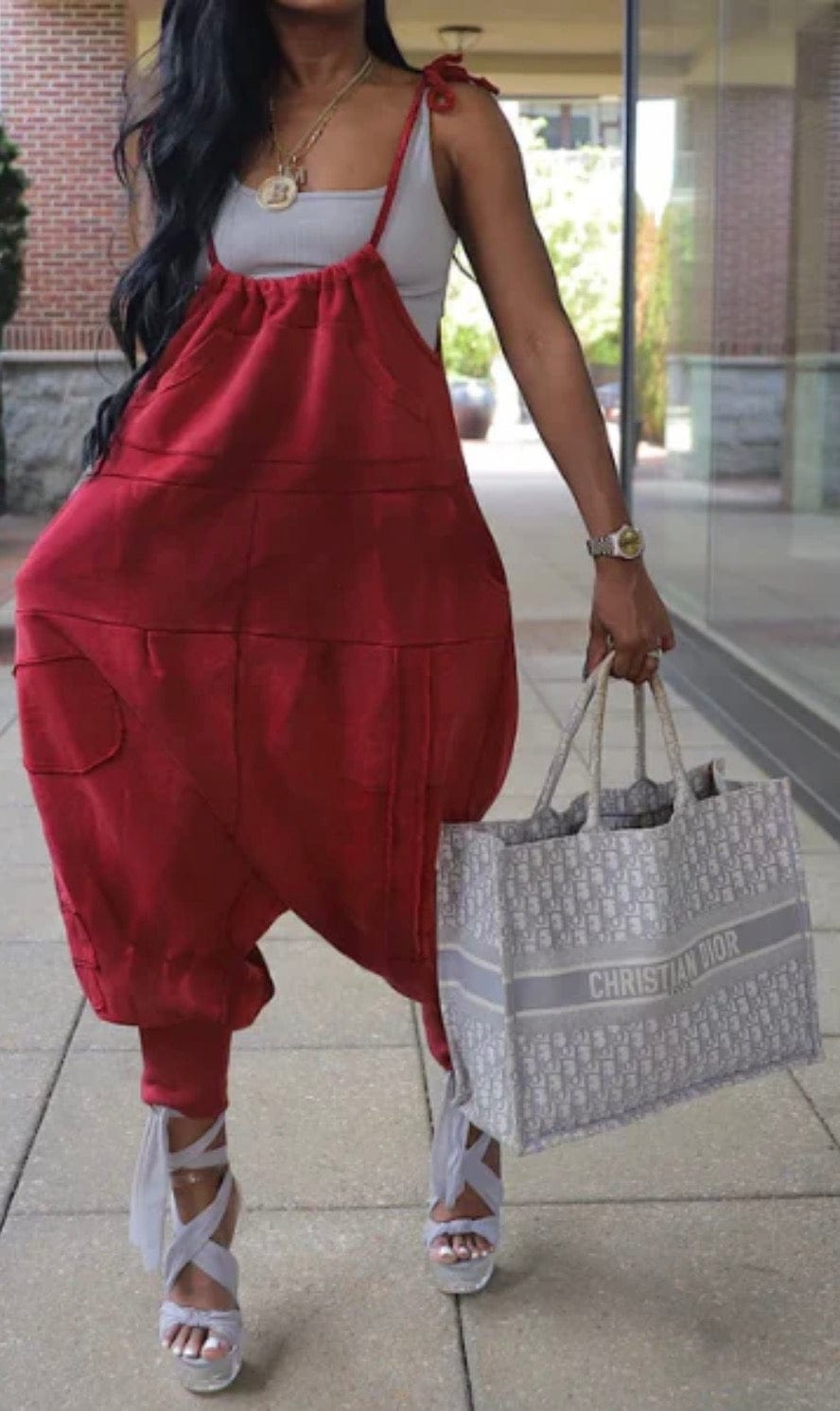 F.A.S.T Boutique FRENCH TERRY OVERALLS(OS)(Pre-Order)
