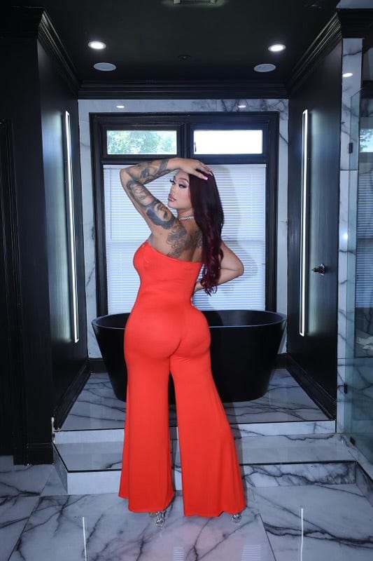 F.A.S.T Boutique GOLD SNAKE TUBE JUMPSUIT