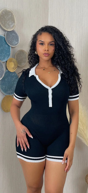 F.A.S.T Boutique KNIT COLLAR ROMPER