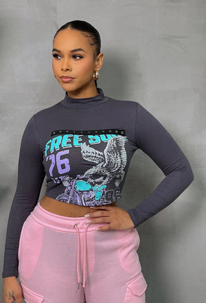 F.A.S.T Boutique LS GRAPHIC TOP