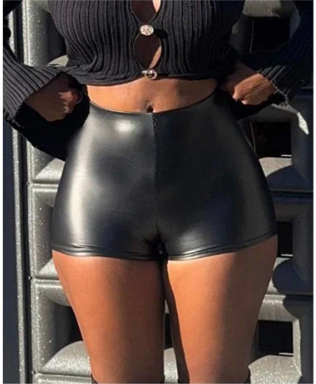 F.A.S.T Boutique PU LEATHER SHORTS(Pre-Order)