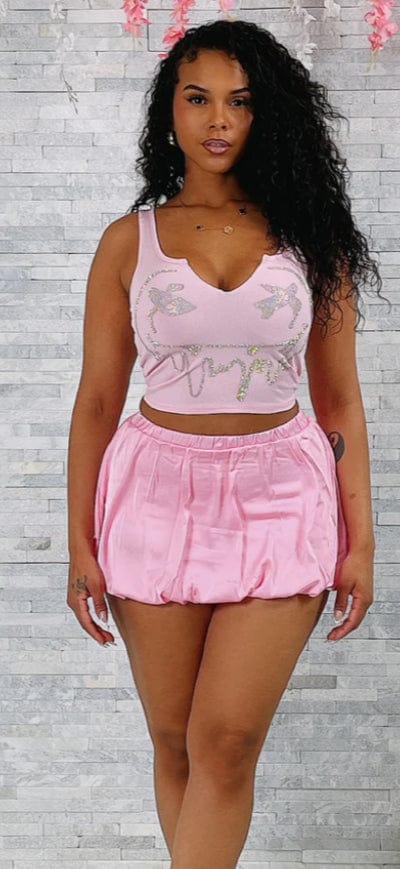 F.A.S.T Boutique RHINESTONE SMILE TANK TOP