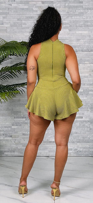 F.A.S.T Boutique RIBBED ZIP-UP ROMPER