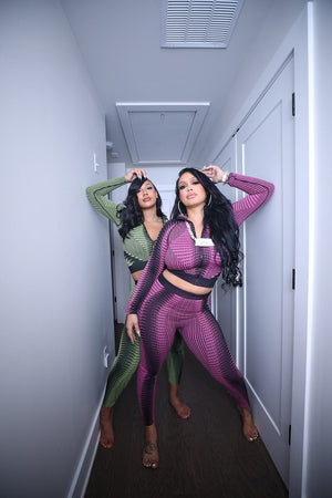 F.A.S.T Boutique SEAMLESS LS ZIP TOP & LEGGINGS SET