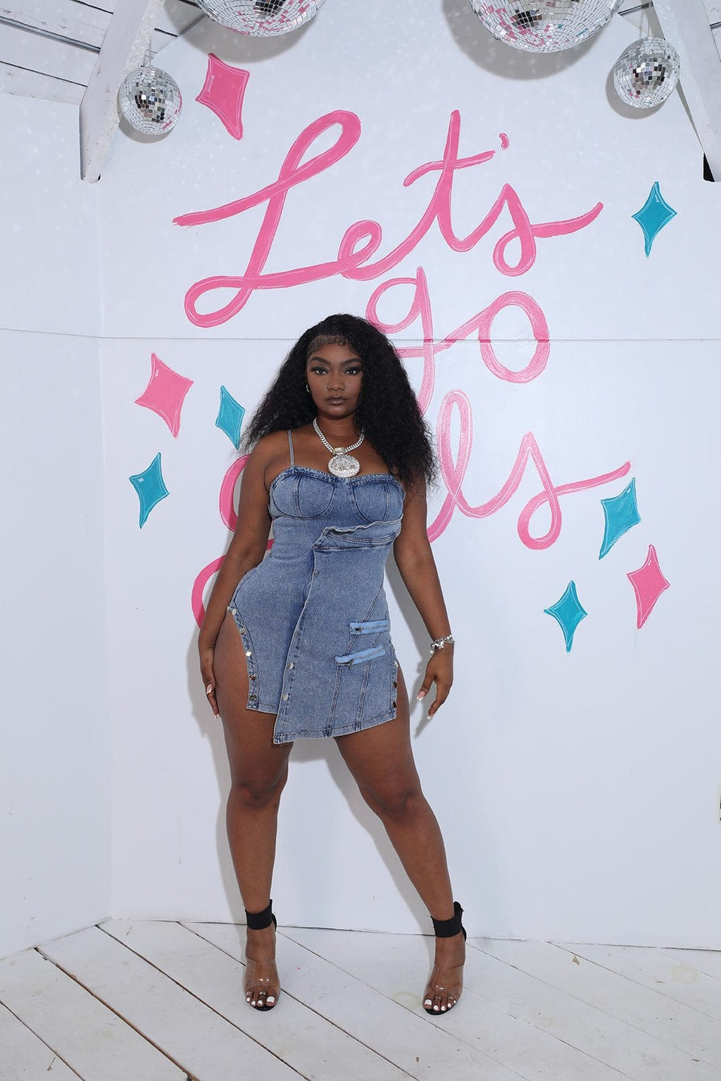 F.A.S.T Boutique SIDE SLIT DENIM TUBE DRESS
