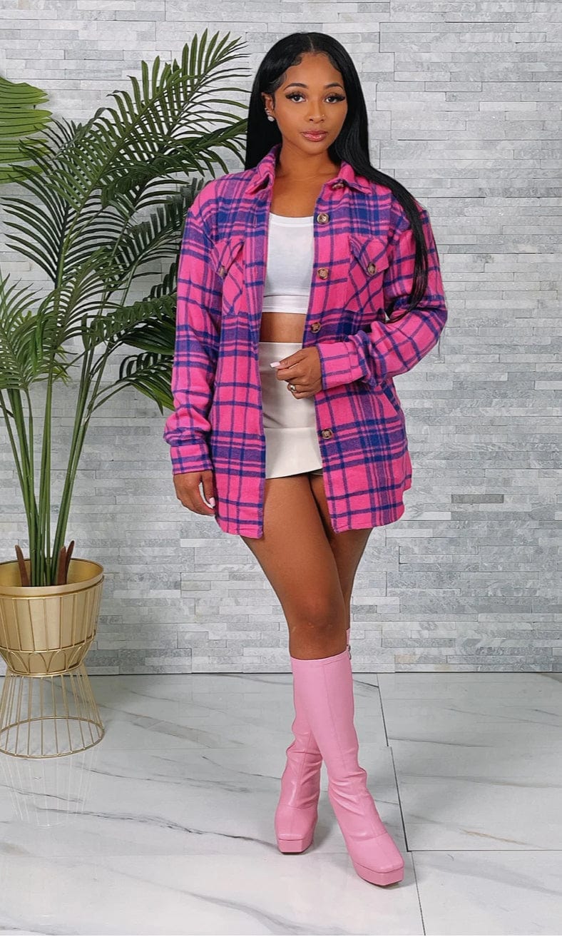 F.A.S.T Boutique SOFT WOOL FLANNEL SHACKET