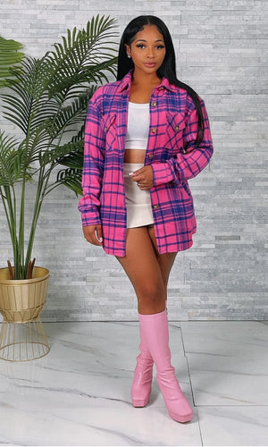 F.A.S.T Boutique SOFT WOOL FLANNEL SHACKET