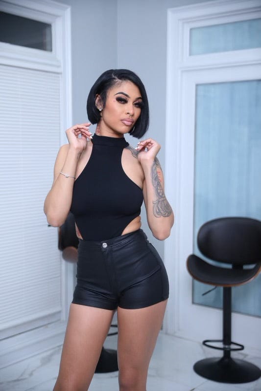 F.A.S.T Boutique SOLID HALTER NECK BODYSUIT