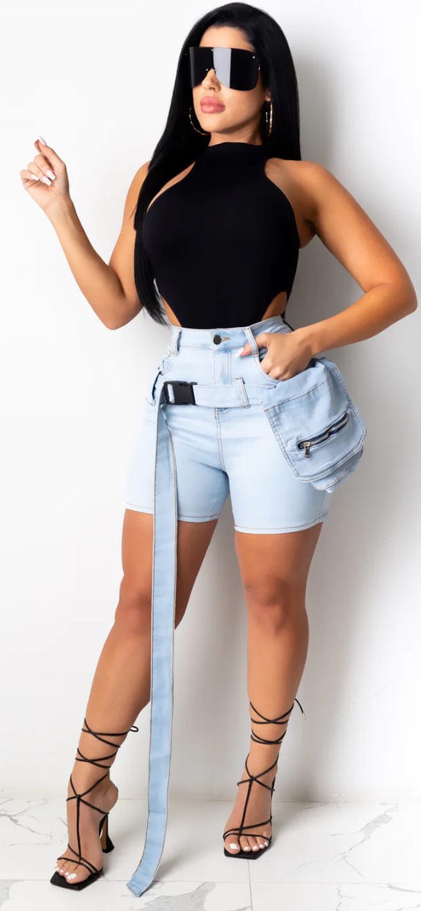 F.A.S.T Boutique SOLID HALTER NECK BODYSUIT