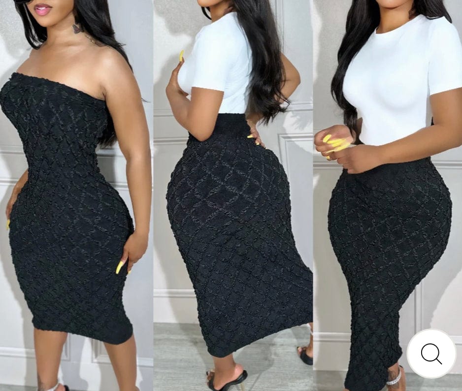F.A.S.T Boutique TEXTURED TUBE DRESS