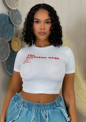 F.A.S.T Boutique THE FEMININE URGE" CROP TOP(Pre-Order)
