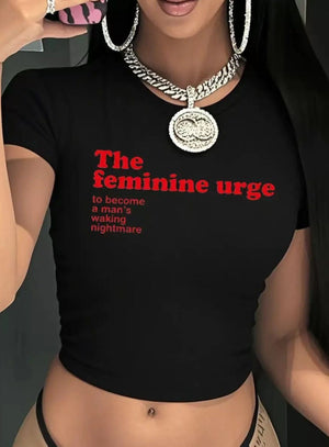 F.A.S.T Boutique THE FEMININE URGE" CROP TOP(Pre-Order)