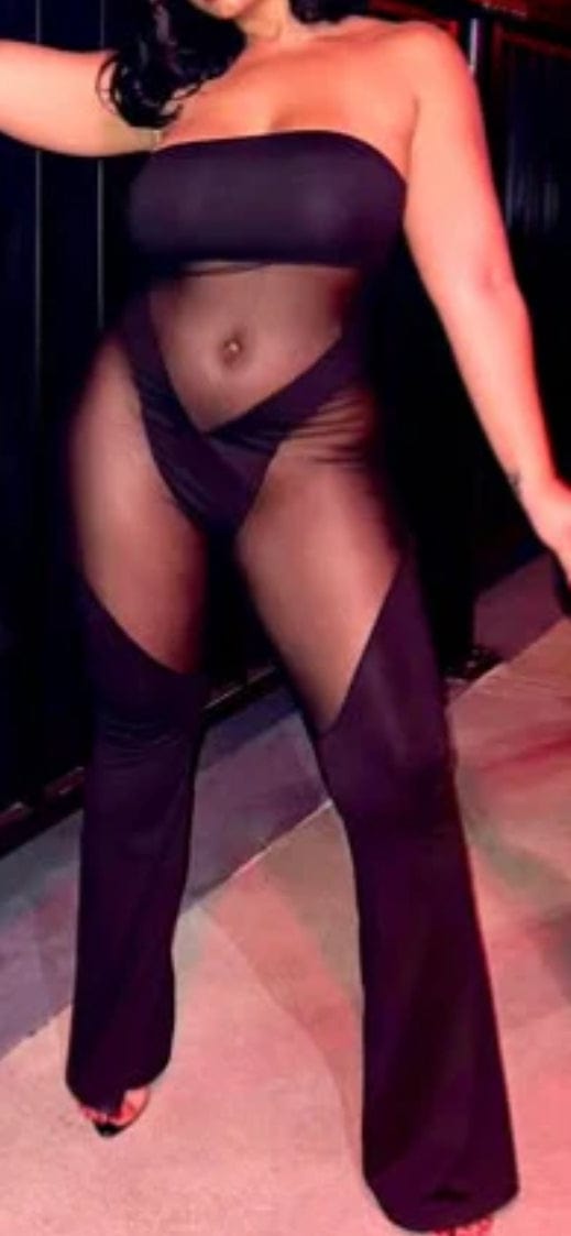 F.A.S.T Boutique TUBE MESH JUMPSUIT