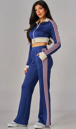 F.A.S.T Boutique TWO WAY ZIPPER TRACK JACKET & PANTS SET(Pre-Order)