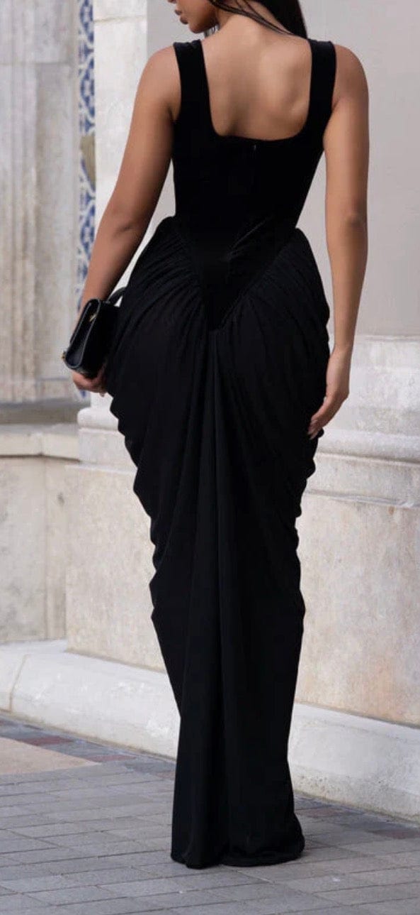 F.A.S.T Boutique VELVET TANK TOP MESH SKIRT DRESS(Pre-Order)