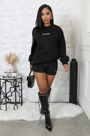 F.A.S.T Boutique Who Cares Short Set