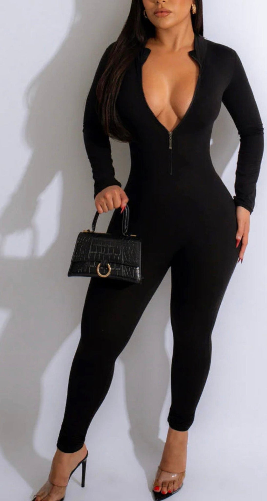 F.A.S.T Boutique DTY SOLID ZIP UP JUMPSUIT