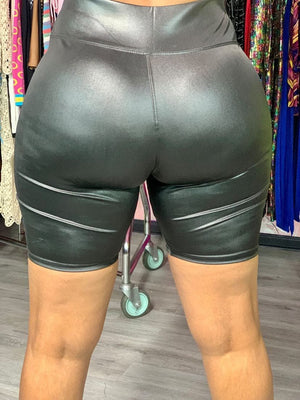 F.A.S.T Boutique PU BIKER SHORTS