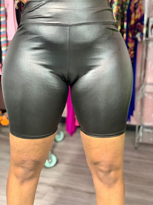 F.A.S.T Boutique PU BIKER SHORTS